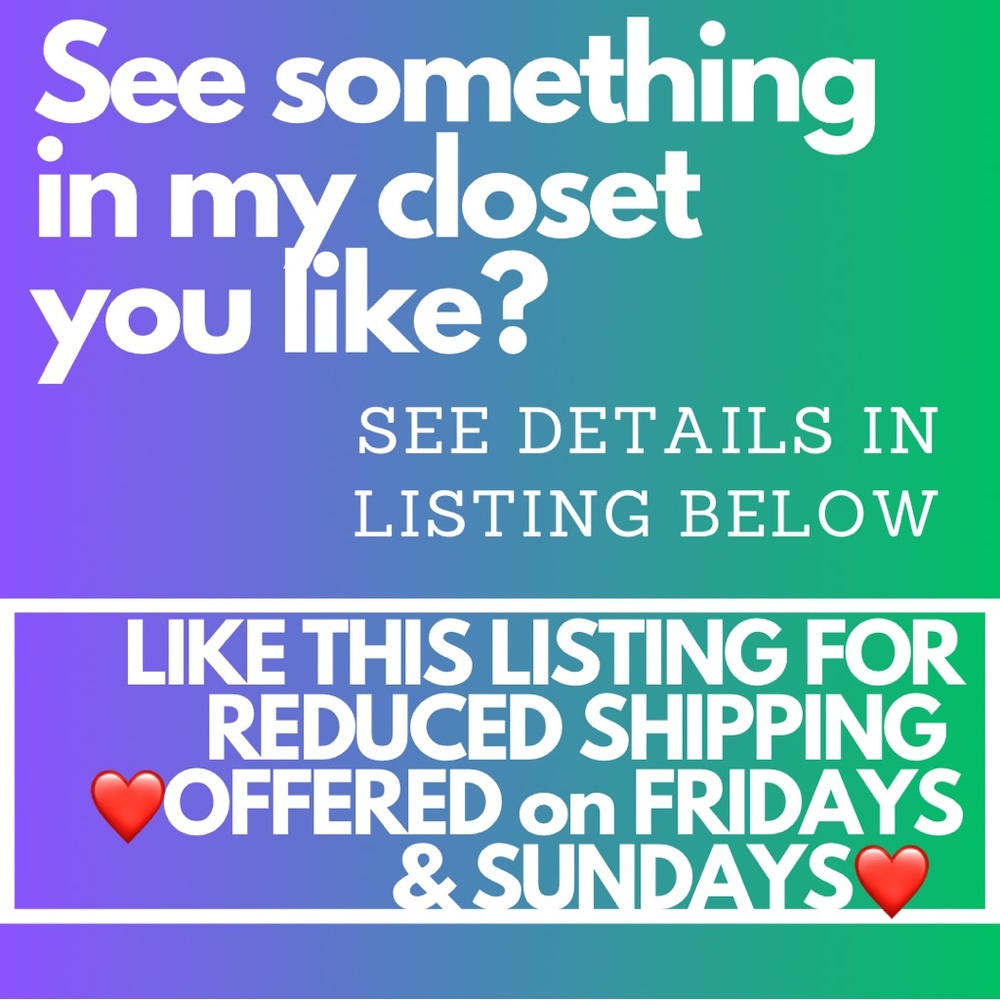 🔥🔥SALE🔥🔥 PRICE REDUCTIONS & $4.99 SHIPPING AVAILABLE—FRIDAYS & SUNDAYS🔥🔥